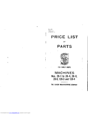 Singer 128-4 Parts Manual