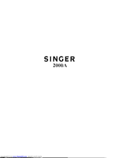 Singer 2000A Parts List