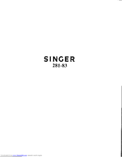 Singer 281-83 Parts List