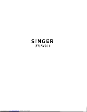 Singer 271W201 Parts List