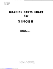 Singer 302U201 Parts List