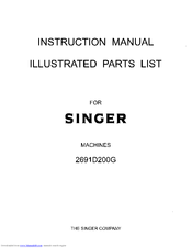 Singer 2691D200G Illustrated Parts List