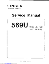 Singer 3100 SERIES 569U Service Manual