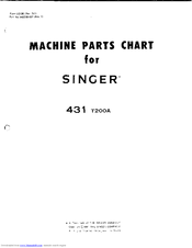 Singer 431 T200A Parts List