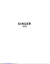 Singer 4325 Parts List