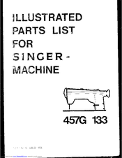 Singer 457G 133 Illustrated Parts List
