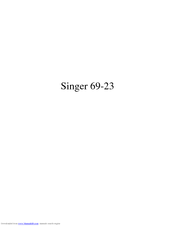 Singer 69-23 Parts List