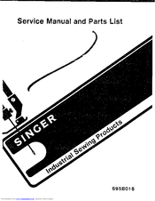 Singer 695B018 Service Manual & Parts List