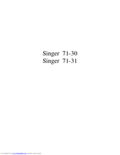 Singer 71-31 Parts List