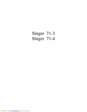Singer 71-3 Parts List