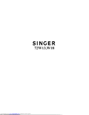 Singer W18 Parts List