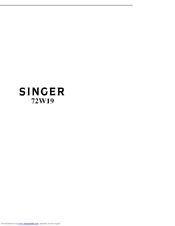 Singer 72W19 Parts List