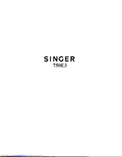 Singer 750E3 Parts List