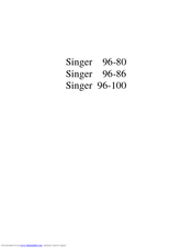 Singer 96-86 List Of Parts