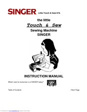 Singer LITTLE TOUCH & SEW 67A Instruction Manual