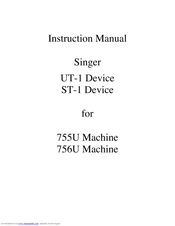 Singer UT-1 Instruction Manual