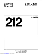 Singer 212U141A Service Manual