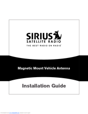 Sirius Satellite Radio SUVA2 Installation Manual