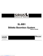 Sirius Satellite Radio SIRIUS STILETTO SL-BB1 Owner's Manual