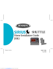 Sirius Satellite Radio Jensen Shuttle JHK1 Home Installation Manual