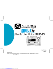 Audiovox Electronics Shuttle SIR-PNP3 User Manual