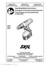 Skil 2585 Operating/Safety Instructions Manual
