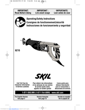 Skil 9215 Operating/Safety Instructions Manual