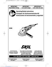 Skil 9330 Operating/Safety Instructions Manual