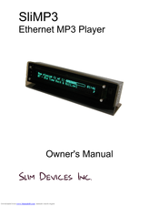 Slim Devices SLIMP3 Owner's Manual