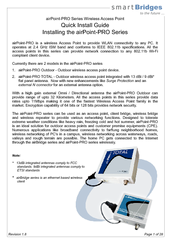 SmartBridges airPoint-Pro sB2510 Quick Install Manual
