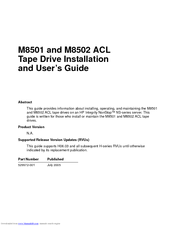 HP M8502 ACL Installation And User Manual