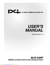 Planex BLW-54MF User Manual