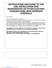 Smeg SE035 Use, Installation And Maintenance Instructions