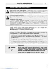 Smeg PGF75SCU3 Important Safety Instructions