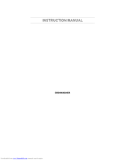 Smeg Dishwasher ST93P Instruction Manual