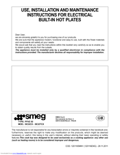 Smeg SE32TCX Use, Installation And Maintenance Instructions