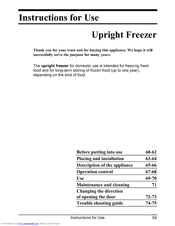 Smeg CV10B Instructions For Use Manual