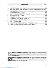Smeg PDXS30C-1 Instructions For Installation And Use Manual