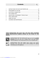 Smeg SNL64X Instructions For Use Manual