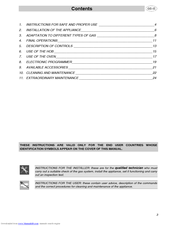 Smeg SUK90MFX5 Instructions For Installation And Use Manual