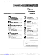 Smeg Refrigerator SRA416TP2 Use And Care & Installation Manual