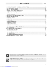 Smeg SCV36XS Instructions For Installation And Use Manual
