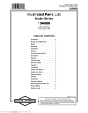 Briggs & Stratton 10A900 Series Illustrated Parts List