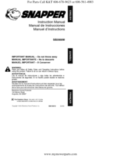 Snapper SB2000M Instruction Manual