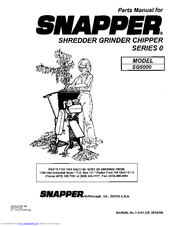 Snapper SG 5000 Parts Manual