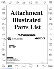 Simplicity 1695419 Illustrated Parts List