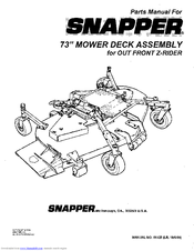 Snapper 6125 Parts Manual