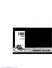 AGCO Allis 1300 Series Operator's Manual