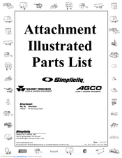 Simplicity 1694580 Illustrated Parts List