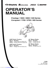 Snapper 1800, 2800, 500, 1700, 2700, Operator's Manual